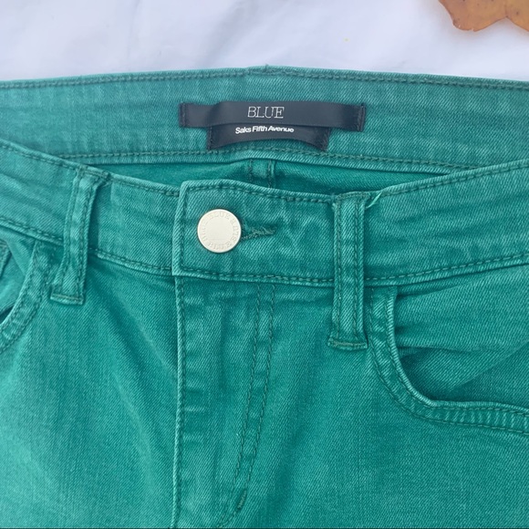 Saks Fifth Avenue Green Straight leg Jeans 29 - Picture 3 of 15